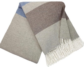 Living blanket wool blanket 140 x 200 cm blanket bedspread cuddly blanket Plaid 90 merino wool, 10% cashmere - spread over 3 offers