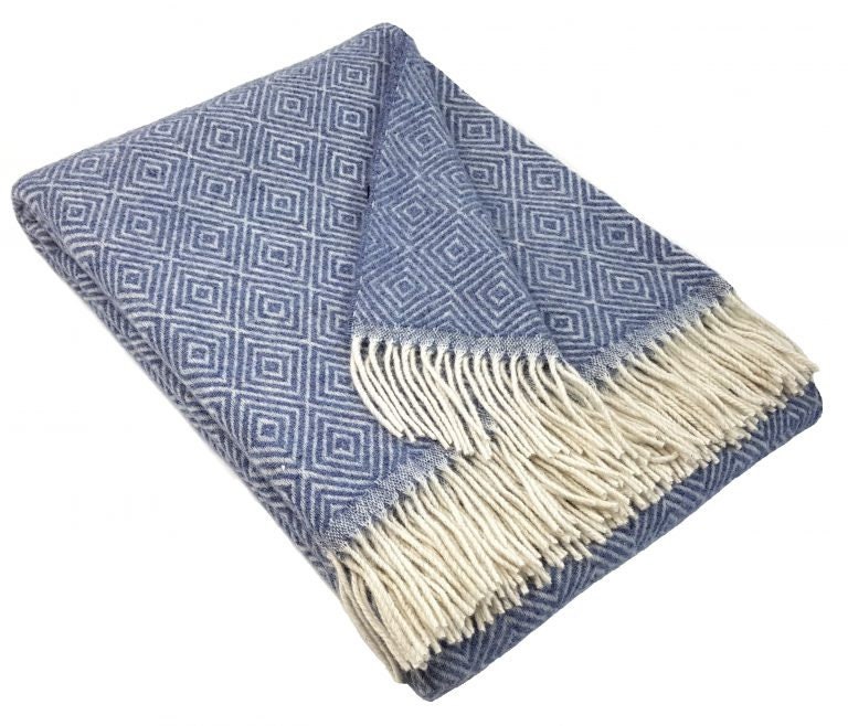 Living Blanket Wool Blanket 140 X 200 Cm Blanket Bedspread Etsy