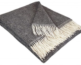 Wool blanket 140 x 200 cm blanket bedspread cuddly blanket plaid 100% wool