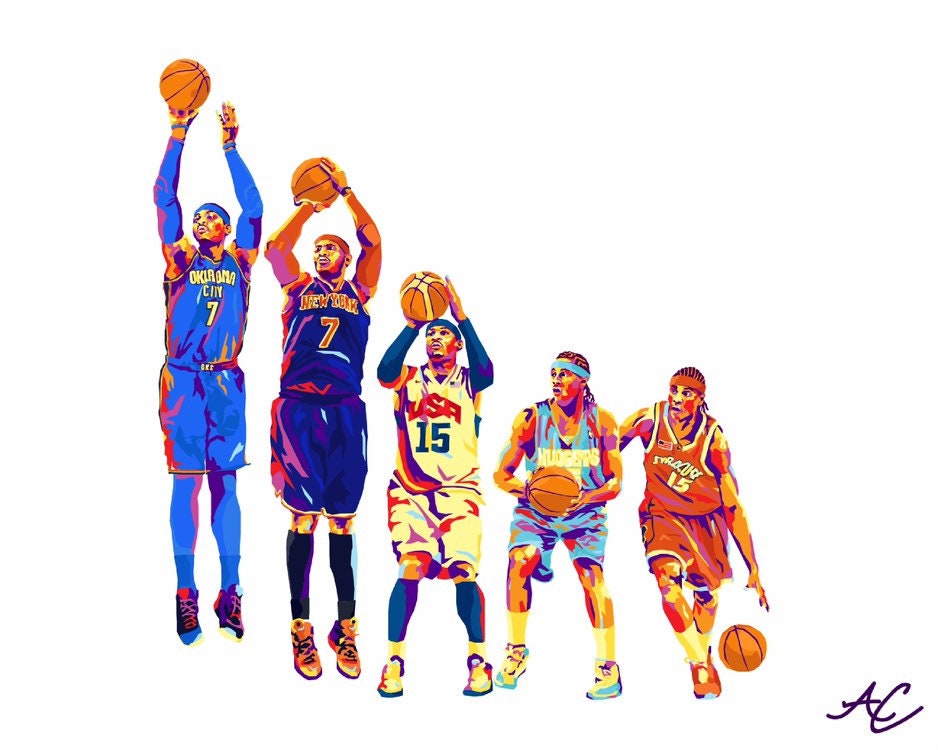 Download Denver Nuggets Carmelo Anthony Fanart Wallpaper
