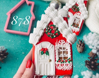 Printable House Cookie Cutter 4.7 inch. Christmas House Cookie Cutter. Gingerbread House. Christmas Cutters. 3D Cookie Cutters For Printing