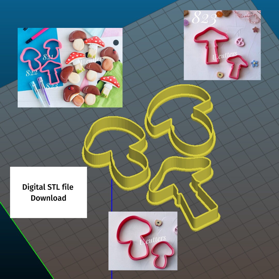 STL file Mushroom cookie cutter 🍄・3D printable design to download・Cults