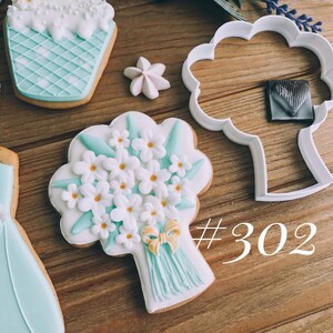 3 sizes Digital STL Files Downloads Bouquet Cookie Cutter Printable cookie cutters size variation Easter Cookie Cutters