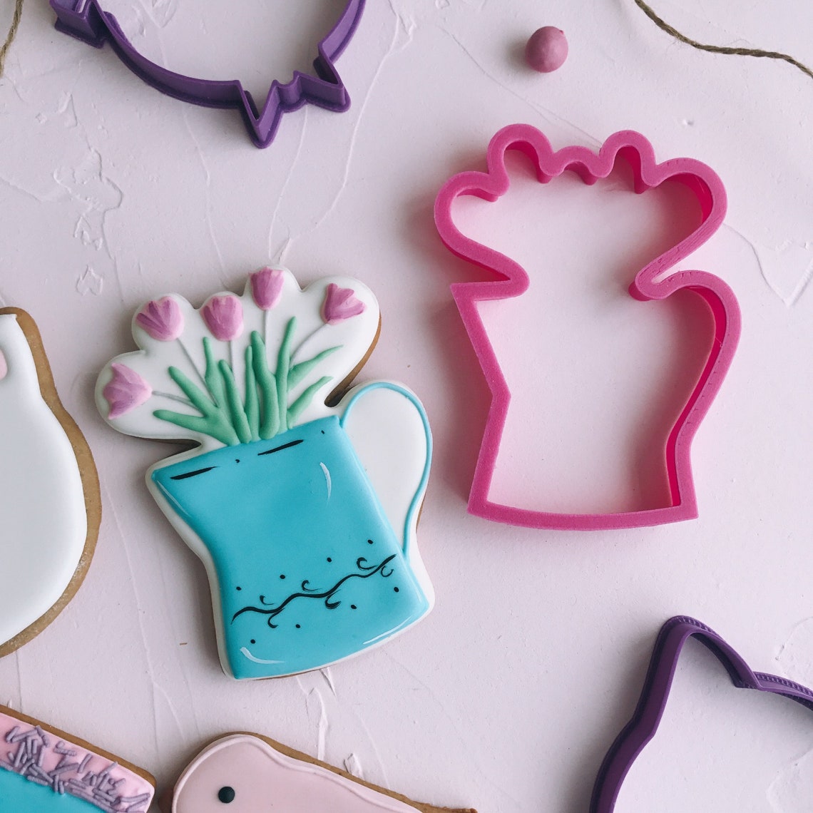 Elegant bouquet cookie cutter. Mother's day cookie cutter. Etsy