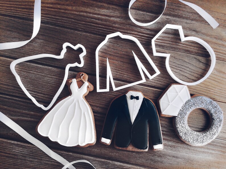 Wedding Cookie Cutters. Wedding Dress Cookie Cutter Tuxedo Etsy