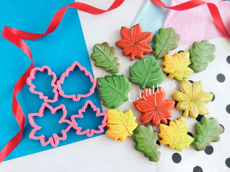 Mini Autumn Leaves Cookie Cutters 2.3inch. Oak Leafe Cookie Etsy