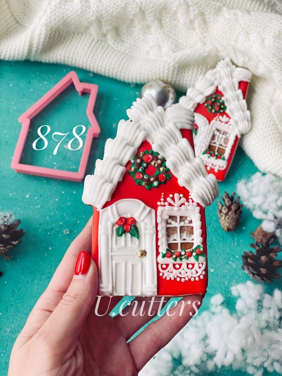 Printable House Cookie Cutter 4.7 inch. Christmas House Cookie Cutter. Gingerbread House. Christmas Cutters. 3D Cookie Cutters For Printing