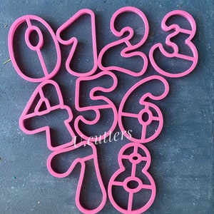 Set Of Number Digital STL Files Download Number Cookie Cutters 9cm Printable cookie cutters Birthday Cookie Cutters Number Clay Cutters