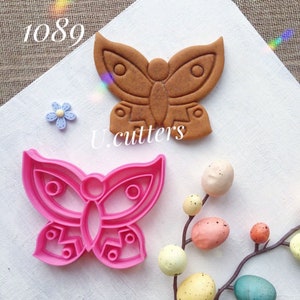 Butterfly Stamp Cookie Cutter Digital STL Files Download 3.5inch, 9cm Easter Cutters Printable Cookie Cutter