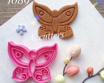 Butterfly Stamp Cookie Cutter Digital STL Files Download 3.5inch, 9cm Easter Cutters Printable Cookie Cutter