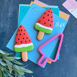 Eis Wassermelone Cookie Cutter zum Selberdrucken 12,5 cm, Sommer, Geburtstag, STL Instant Download 3D-Modell für 3D-Drucker. Qualitäts Ausstecher