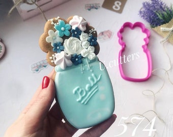 Bell Jar Cookie Cutter, 12,5 cm lang, Instant Download, digitale Datei für 3D Drucker. Ostern, Muttertag, Geburtstag Ausstechformen