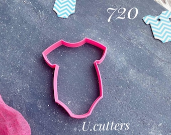 Digital Baby Onesie Cookie Cutter 3.1 inch, Download 3D Model for 3D Printer. Baby Shower Cookie Cutter. Baby Shower Cookie Cutter, Birthday