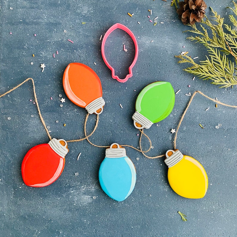 Lamp cookie cutter light cookie cutter. Christmas cutters.  Etsy