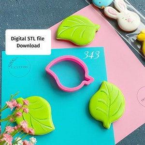 7 sizes Digital STL Files Download Leaf Cookie Cutters Printable cookie cutters size variation Easter Cookie Cutters