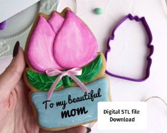 Tulip Digitale STL-Dateien Herunterladen Tulip Ausstechformen druckbare Ausstecher Ostern Ausstechformen