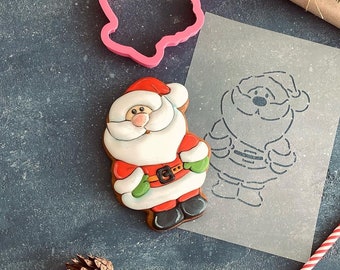 1 Digital STL File Downloads Santa cookie cutter 12cm Printable cookie cutters size variation