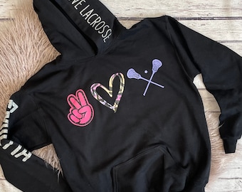 Peace Love Lacrosse Hoodie