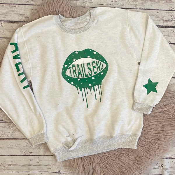 Distressed Drippy Mouth Camp Sweatshirt