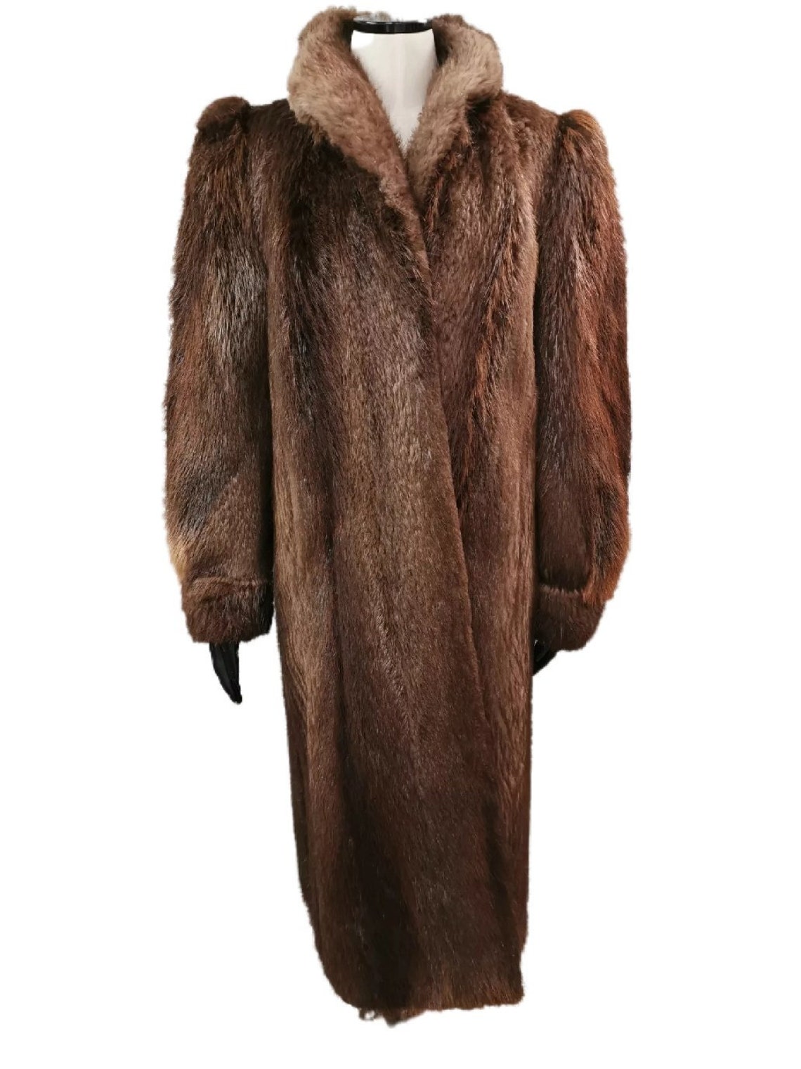 Unused beaver fur coat size 8 Etsy