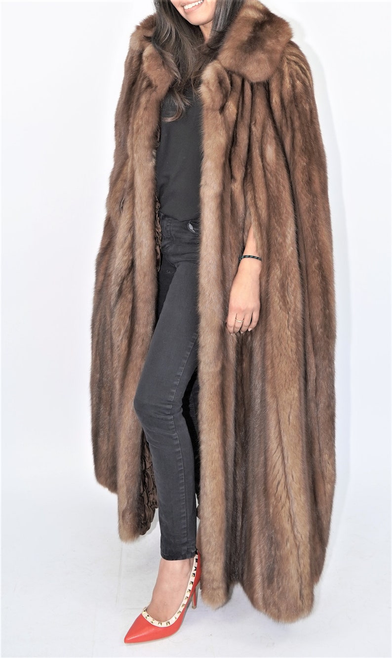 Showroom unused Vintage barguzin russian sable fur coat cape Etsy