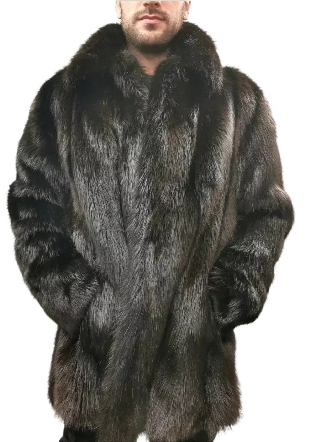 Brand new men's beaver fur coat size 40 Etsy