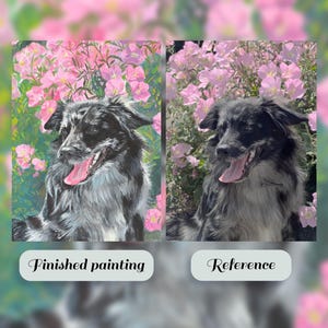 Custom gouache pet portrait, Original painting on watercolor paper