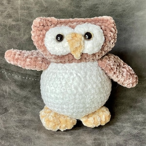 Velvet Crochet Owl Stuffy - Owl Stuffed Animal