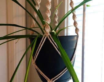 Cotton Macrame Hanging Planter (Double Twist Design)