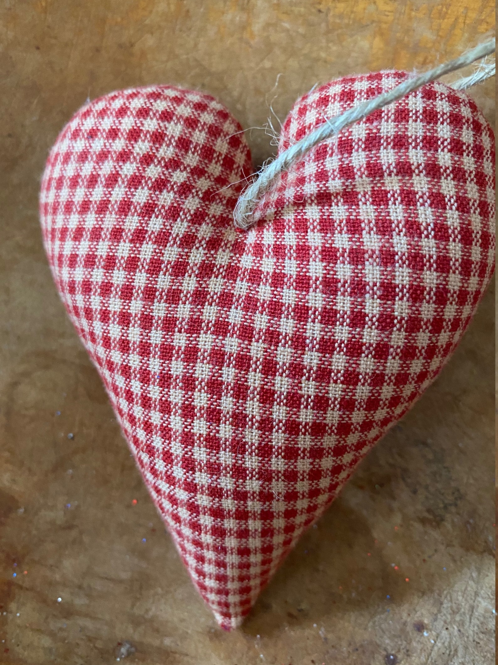 Fabric hearts set of 6 Etsy