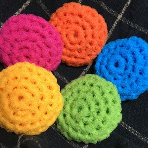 Set of 5 nylon net scrubbies