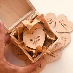 Wooden Anniversary Gift for Couple, Personalised Anniversary Gift, Custom Gift for Her, 5 Years Together, Engraved Keepsake Box