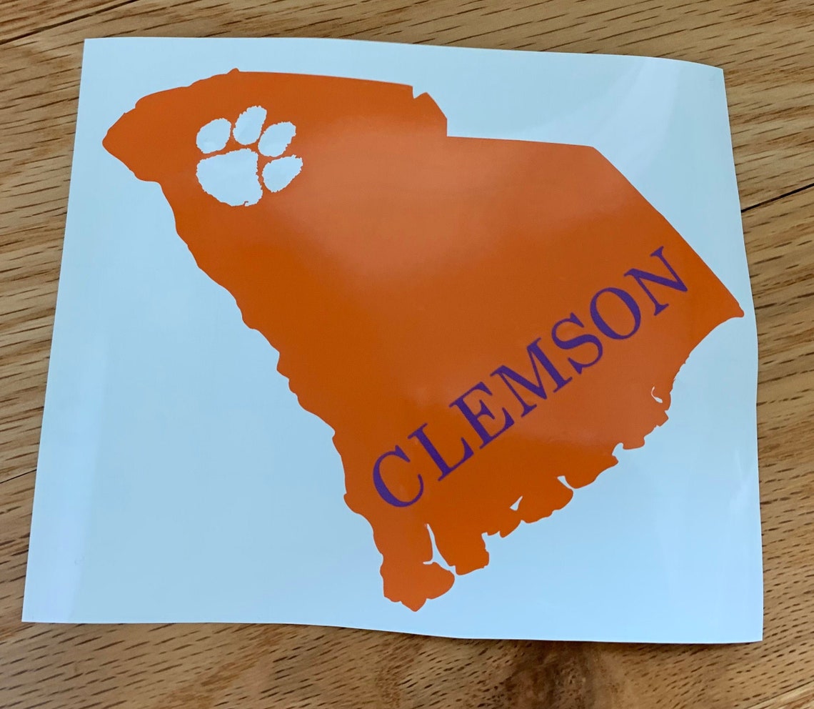 5x4 Clemson SC CAR DECAL Etsy