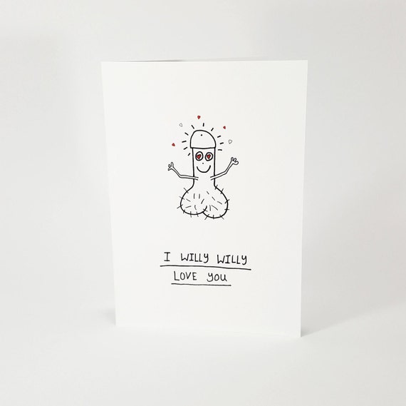 I Willy Willy Love You Card Carte Damour Carte De Vœux Etsy