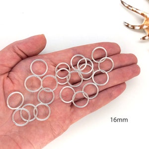 HAARRINGE 20 Stück, 12 mm, 10 mm, 8 mm, 6 mm Ringe, Flechtschleife, Haarschmuck, Haardekoration, Haarreifen, Haarschmuck, geflochtene Haarringe