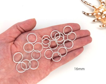 HAIR RINGS 20pcs, 12mm, 10mm, 8mm, 6mm rings, Braiding Loop, Hair Accessories, Hair decoration, Hair hoops, Hair jewelry, Braided hair rings