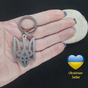 Trident keychain, Stand With Ukraine, Ukraine keychain, Ukrainian charm, Ukraine Trident pendant