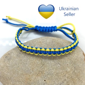Ukraine Flag Bracelet, Stand With Ukraine, Ukraine Bracelet, Blue Yellow Bracelet, Ukrainian Flag Bracelet