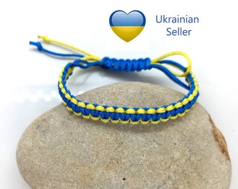Ukraine Flag Bracelet, Stand With Ukraine, Ukraine Bracelet, Blue Yellow Bracelet, Ukrainian Flag Bracelet