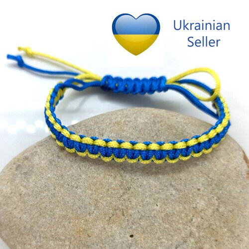 Stand With Ukraine Bracelet Ukraine Bracelet Ukraine Flag Etsy