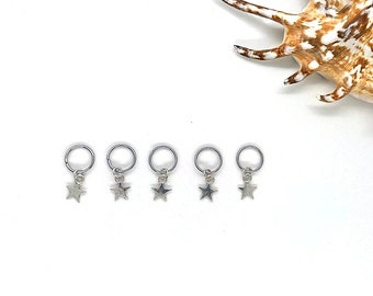 Kleine Sterne HAARRINGE 5 Stück/Set, Haar-Accessoires, Stern Haarschmuck, Boho Style Schmuck, Ringe für Frauen