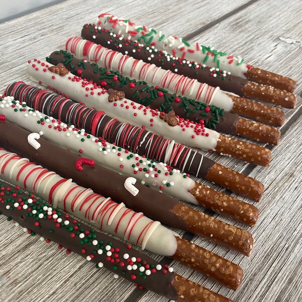 Chocolate Covered Pretzel Rods Etsy