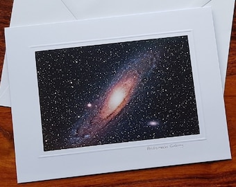 Original Andromeda Galaxy Photograph in a blank any occasion. Card & Gift in One as can be framed too.