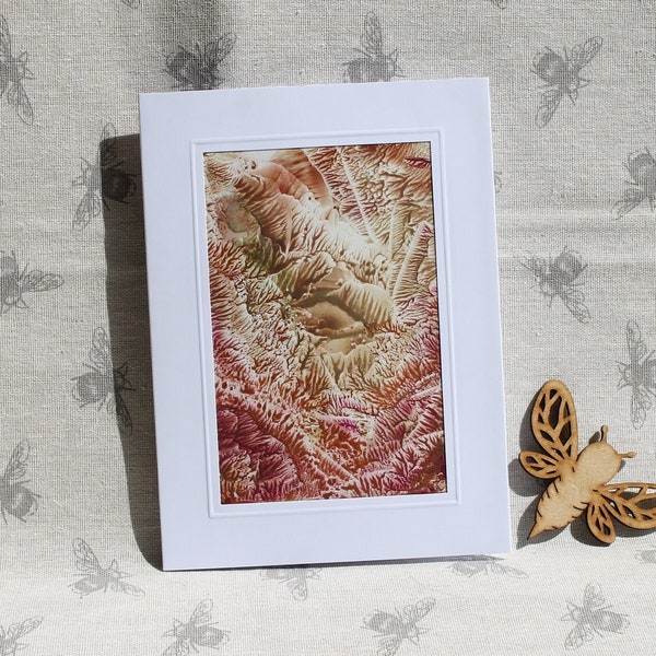 Original Encaustic Beeswax abstract painting in  an any occasion card.  Card and Gift in One as can be framed too.