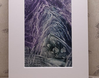 Original Encaustic Wax Painting: Fairy Glade with Silver Fairies – Textured Beeswax Art