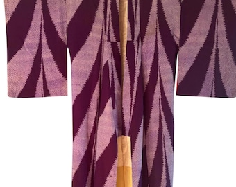 1950s Vintage Japanese Kimono ,traditional  Robe, 57.8 inch
