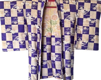 1950's Vintage Japanese HAORI Kimono Jacket Cardigan Kimono Gown, length 103cm