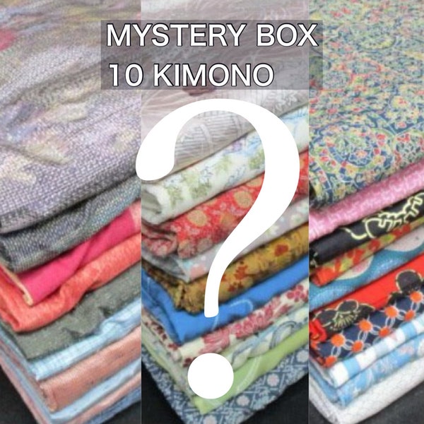 Mystery Vintage box ,10 kimono ,Random Sorting, Wholesale lot,bundle sale