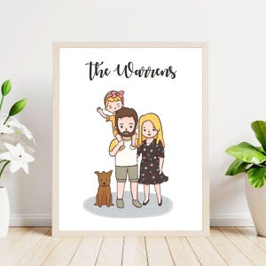 Custom Family Portrait / Wedding Gift / Anniversary Gift / Family Gift / Family Art / Personalised Portrait / Illustrated Portrait