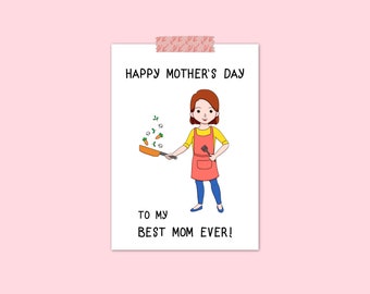 Funny Mother's Day Card / Mother Gift / Funny Mother's  Card / Cute Card for Her / Instant Download / Funny Digital Card / Printable Card